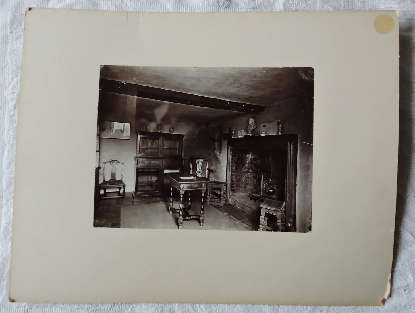 BUST ON FIREPLACE, SHAKESPEARE HOUSE STRATFORD 6X8 ALBUMENT PRINT