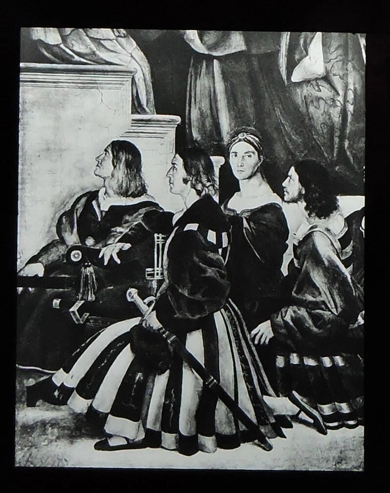 PHOTO ON GLASS, CHRISTIAN ART, GUARDSMEN MIRACLE OF MASS BOLSENA