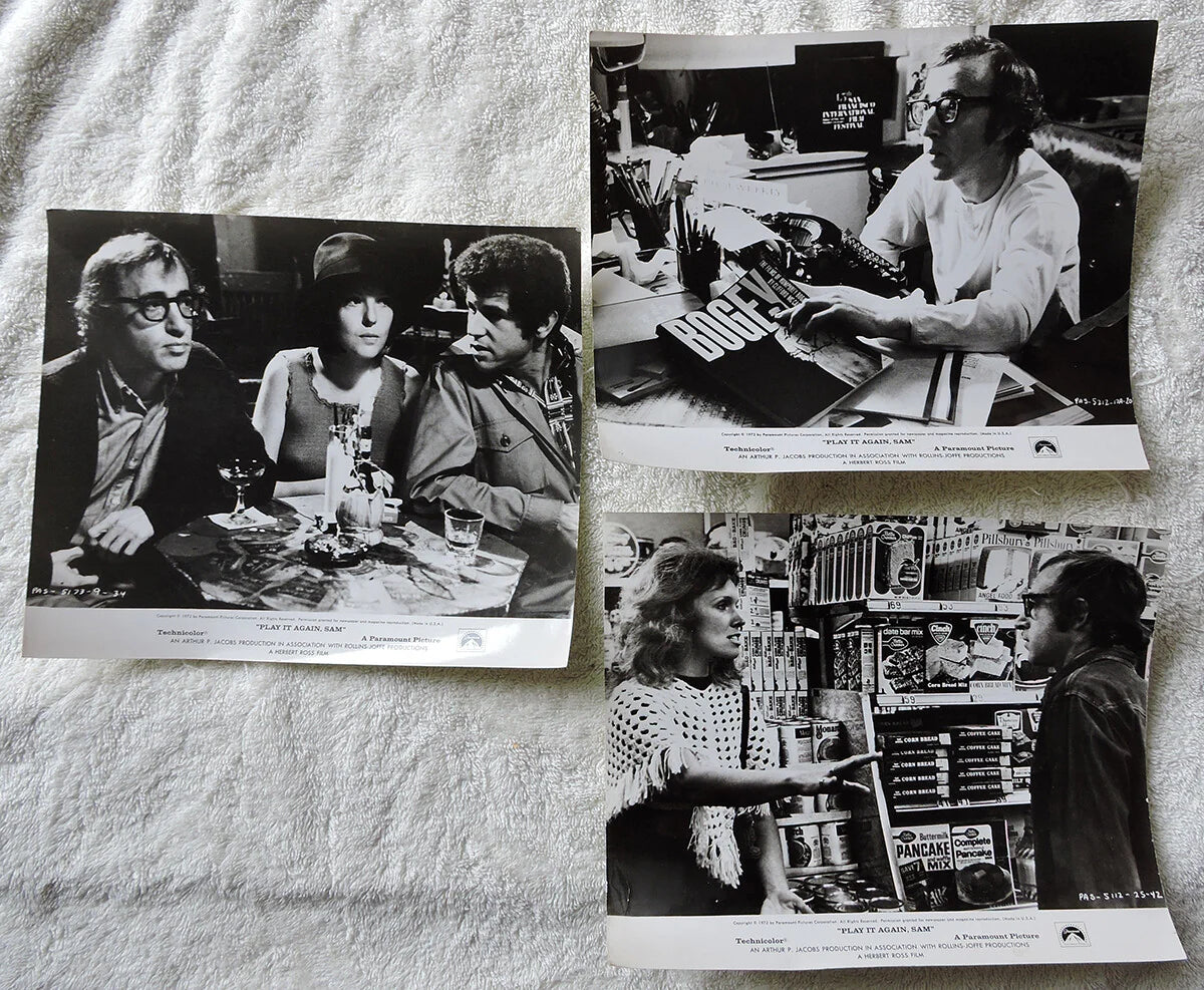WOODY ALLEN SET OF 3 PLAY IT AGAIN MOVIE STILLS VINTAGE ORIGINALS