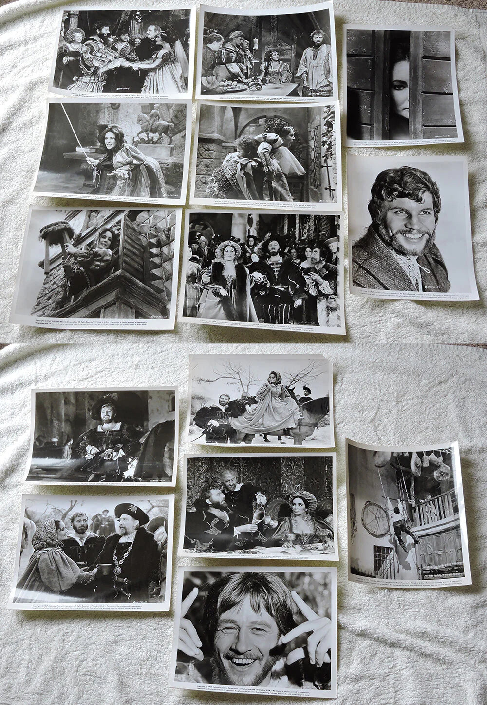 TAMING OF THE SHREW 1967 8X10 B+W MOVIE STILLS VINT ORIGINALS LOT OF 29
