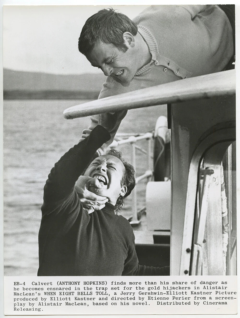 ANTHONY HOPKINS WHEN EIGHT BELLS TOLL VINTAGE MOVIE STILL ORIGINAL 8X10 B+W