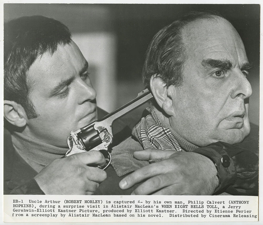 ANTHONY HOPKINS WHEN EIGHT BELLS TOLL VINTAGE MOVIE STILL ORIGINAL 8X10 B+W