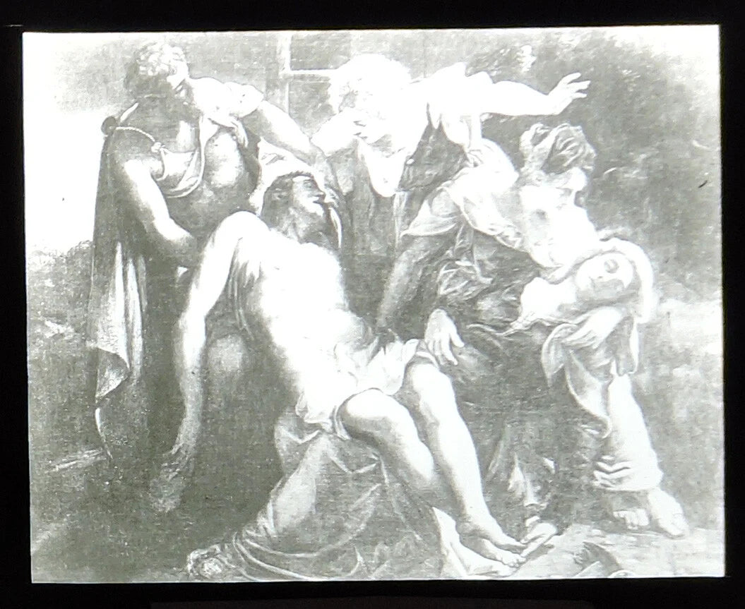 PHOTO ON GLASS, CHRISTIAN ART, TINTORETTO, DEPOSITION