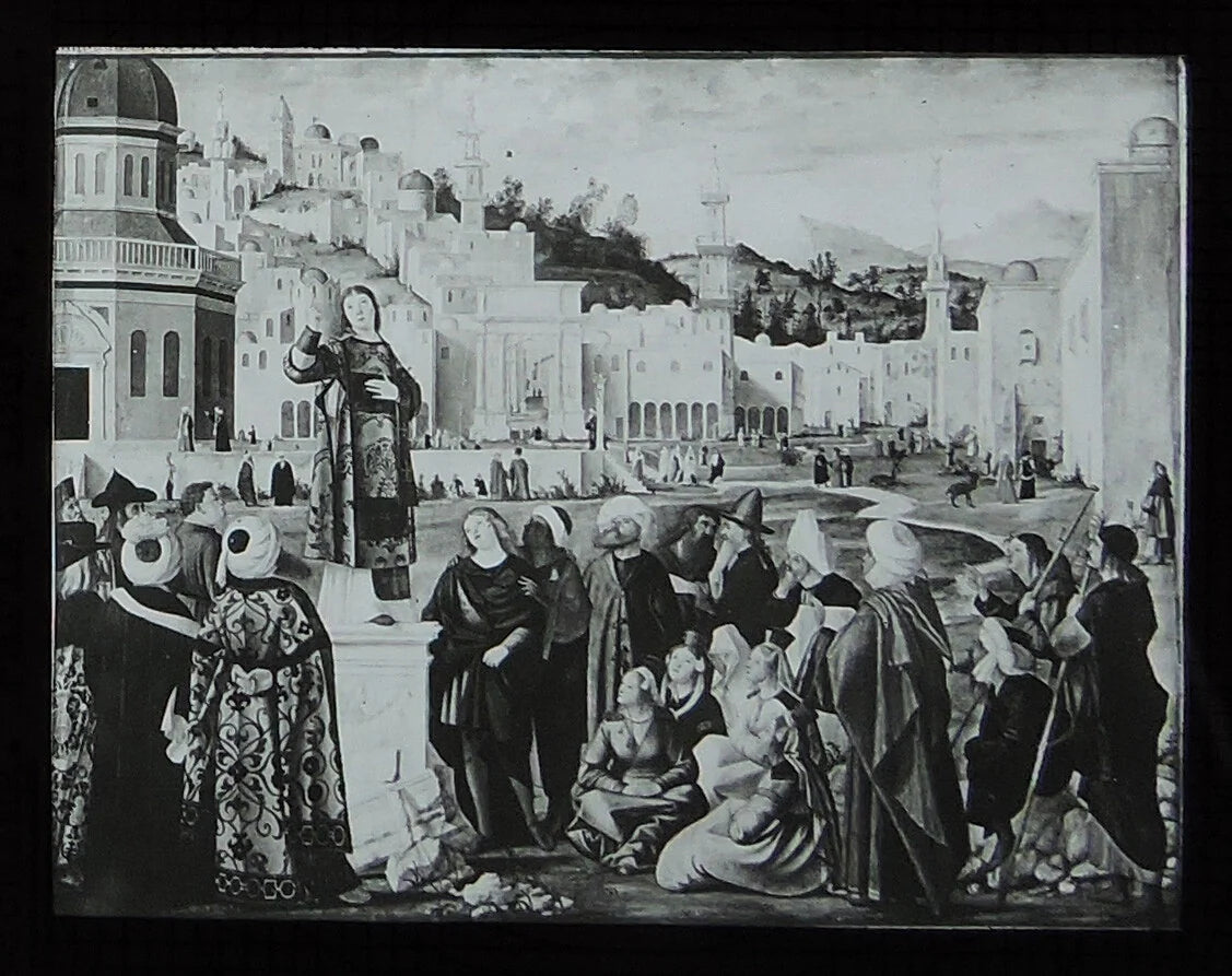 PHOTO ON GLASS, ART, V. CARPACCIO, STEPHEN PREACHING, 1511