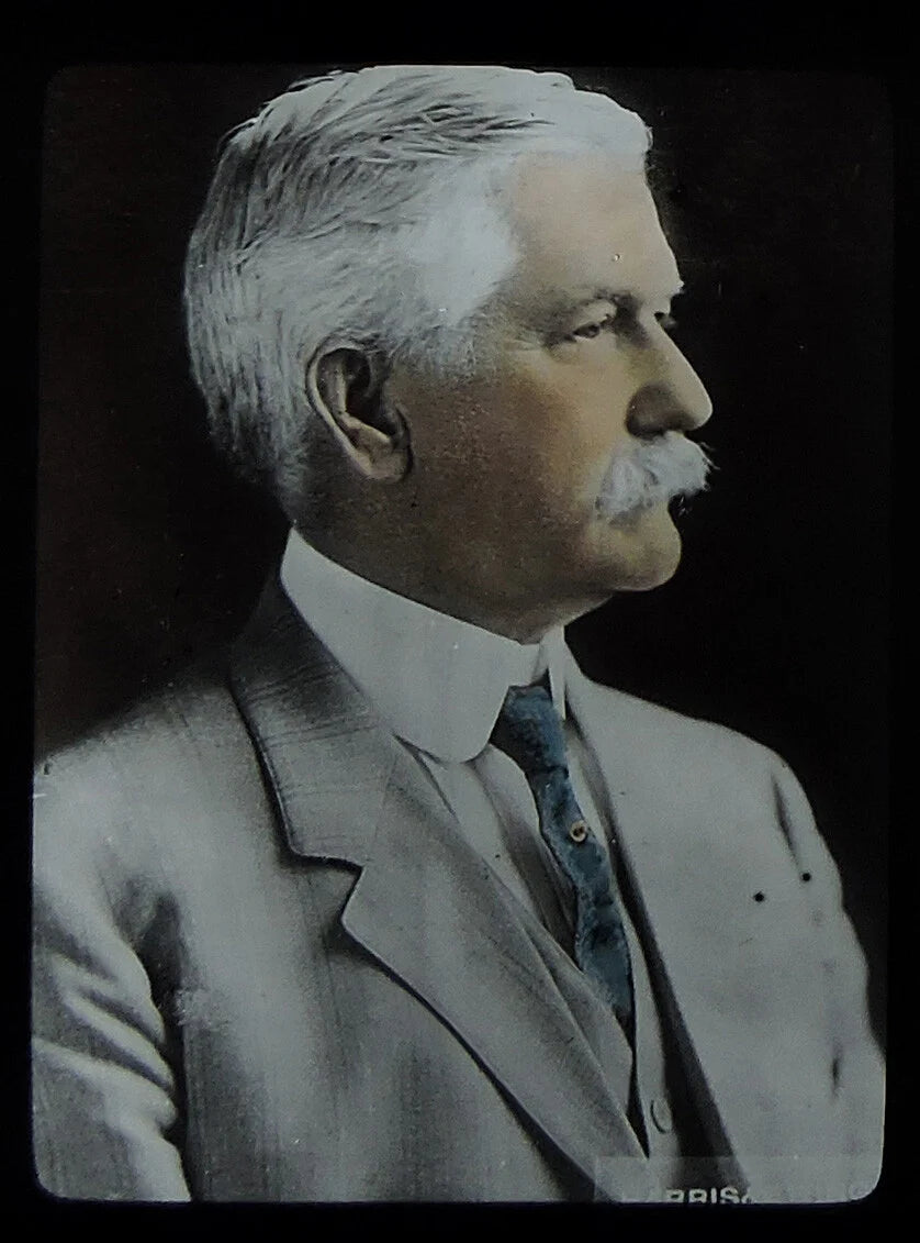 PHOTO ON GLASS, OFFICER, PANAMA CANAL ZONE CHIEF, COLONEL WILLIAM GORGAS