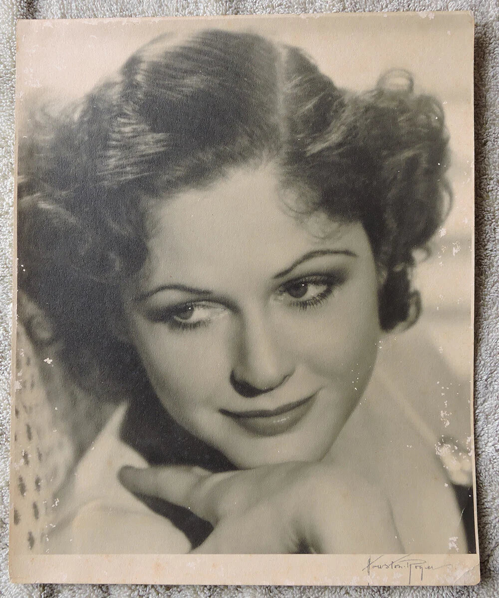 CLOSEUP BEAUTIFUL ACTRESS, PROF HEADSHOT, LONDON, VINT 9.5x11.5 PHOTO