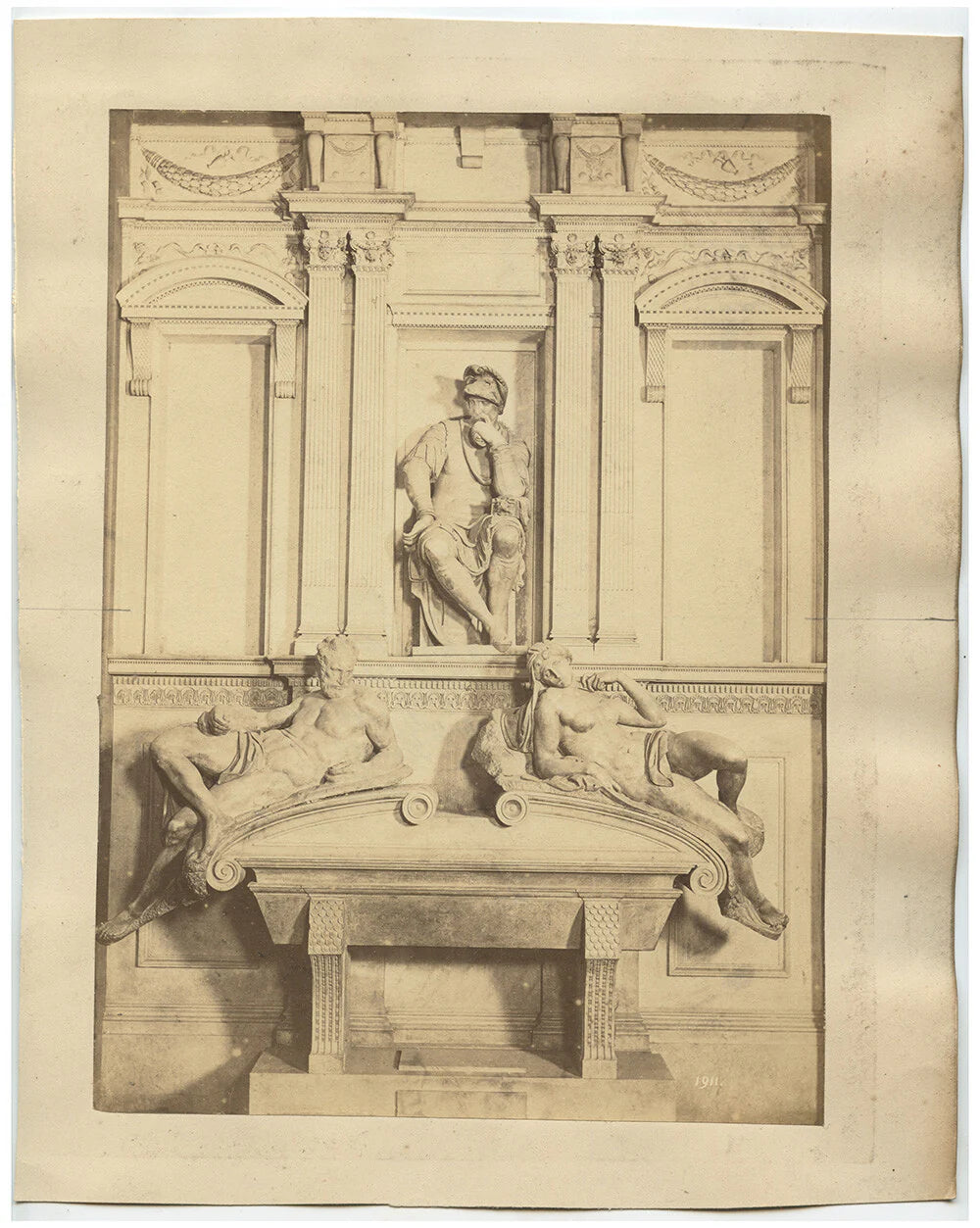 SET OF 2 ALBUMEN PRINTS, VINT ART/ARCHITECTURE SAVIOUR PAINTING/SCULPTURE