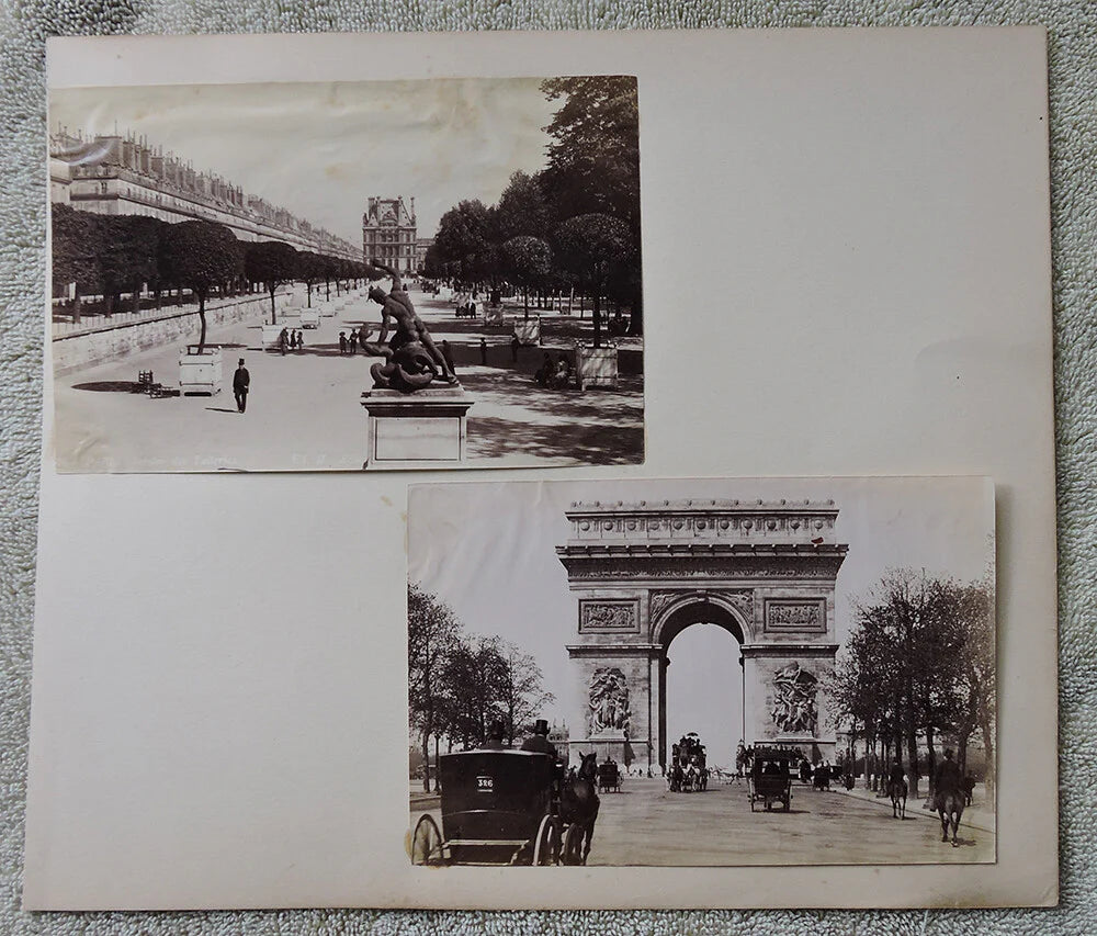 SET OF 2 ALBUMEN PRINTS, ARC DE TRIOMPHE/VINT PARIS ARCHITECTURE