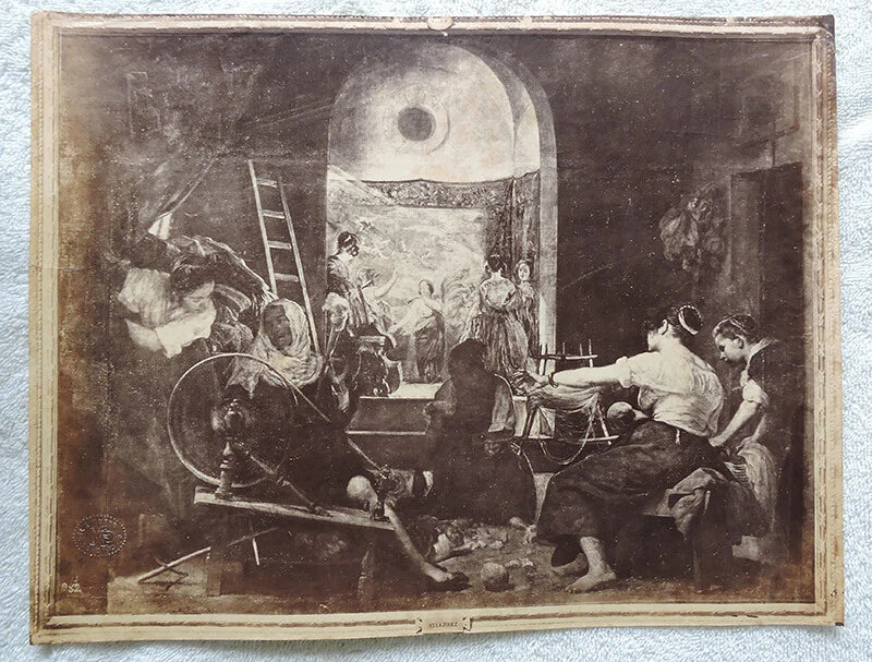 LADIES, DIEGO VELAZQUEZ ART 10.25X13.25 ALBUMENT PRINT, MADRID