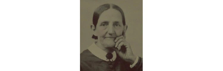 OLDER LADY 1/6 PLATE TINTYPE STUDIO PORTRAIT