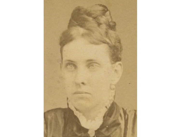 GREAT FALLS, NH, PHOTO BY GARDNER, LADY W/ BEAUTIFUL DRESS