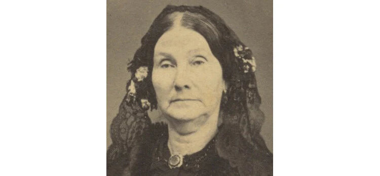 CIVIL WAR ERA LADY W/ BEAUTIFUL DRESS, WATKINS, NY