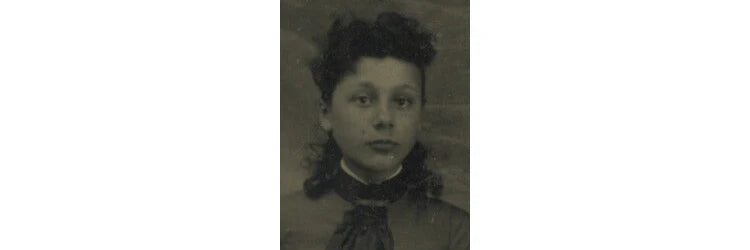LADY W/ PRETTY DRESS, 1/6 PLATE TINTYPE