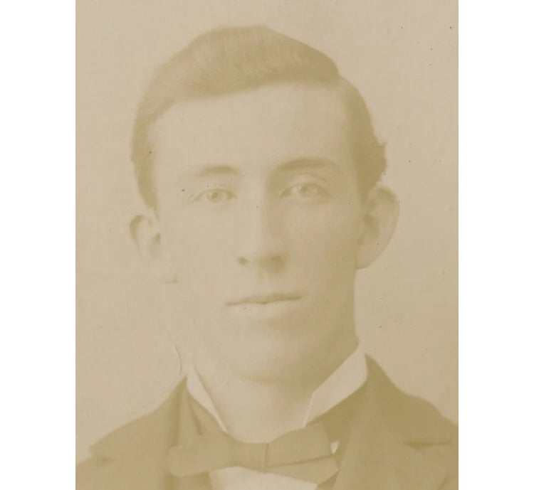 BROOKVILLE, PA, PHOTO BY HALL, MAN W/ NICE SUIT, WRITING ON BACK