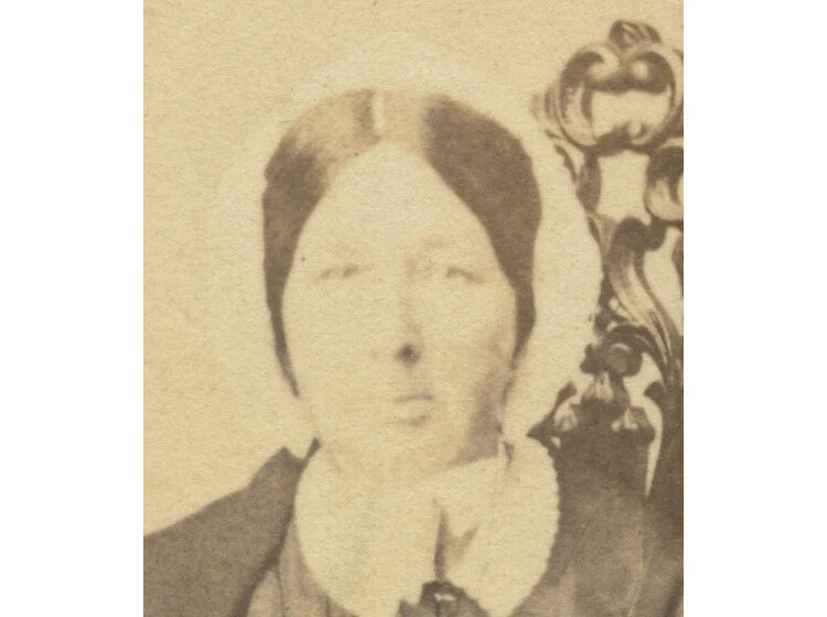 CIVIL WAR ERA LADY PHOTO W/ STAMP
