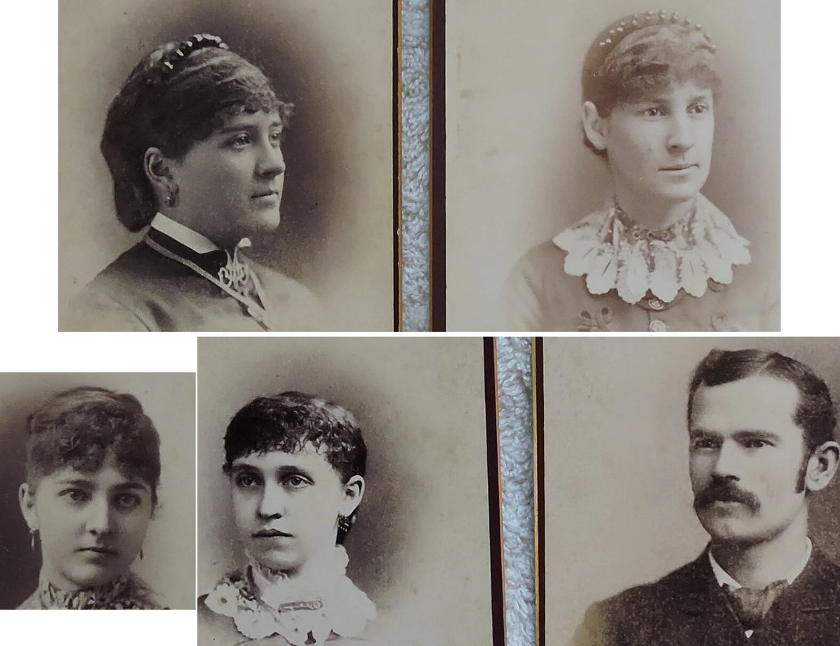 FAMILY MEMBERS FROM CLEVELAND, OH, SET OF 5 PHOTOS