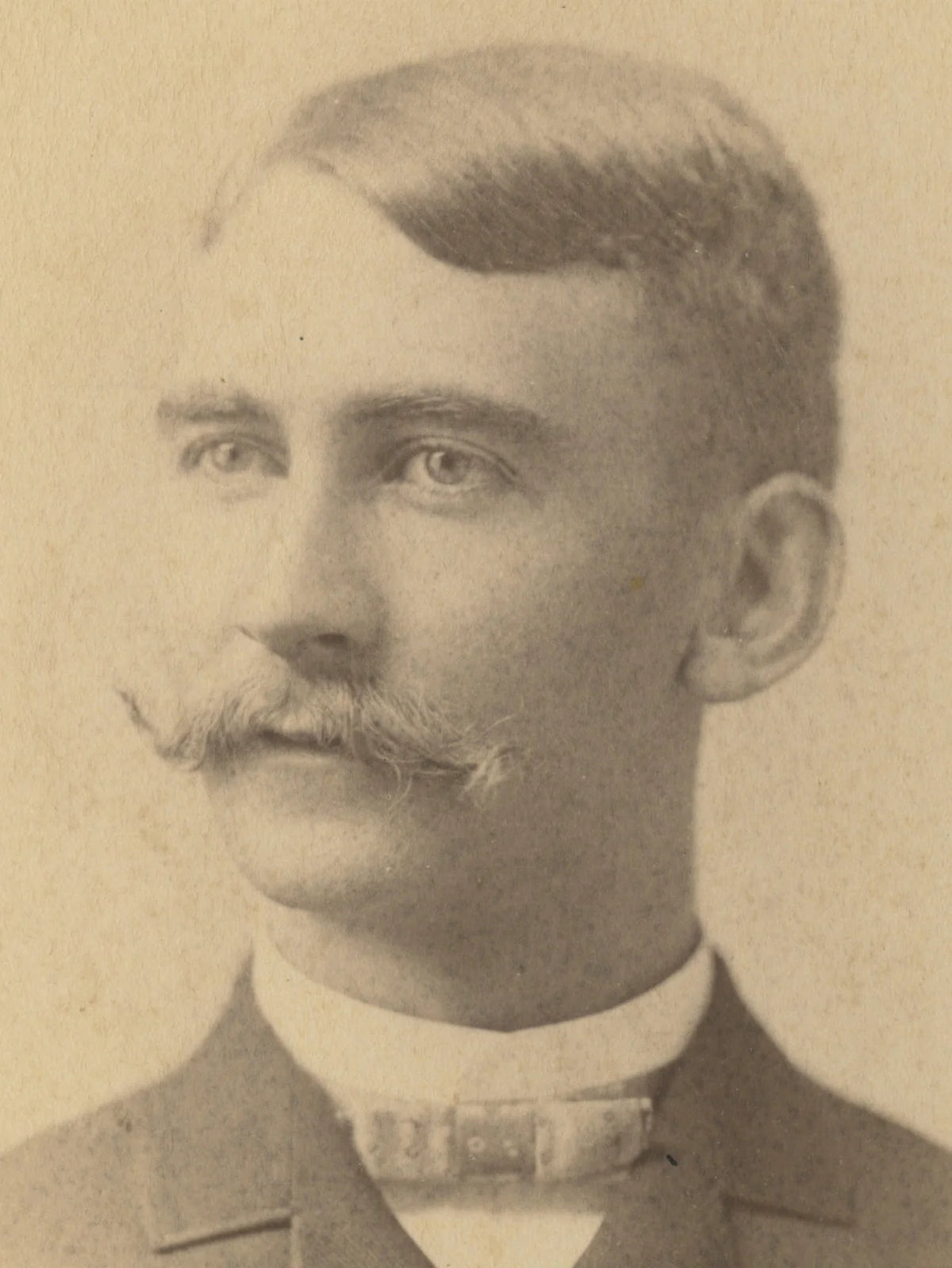 HARTFORD, CONN, PHOTO MAN W/ GREAT MUSTACHE + NICE SUIT