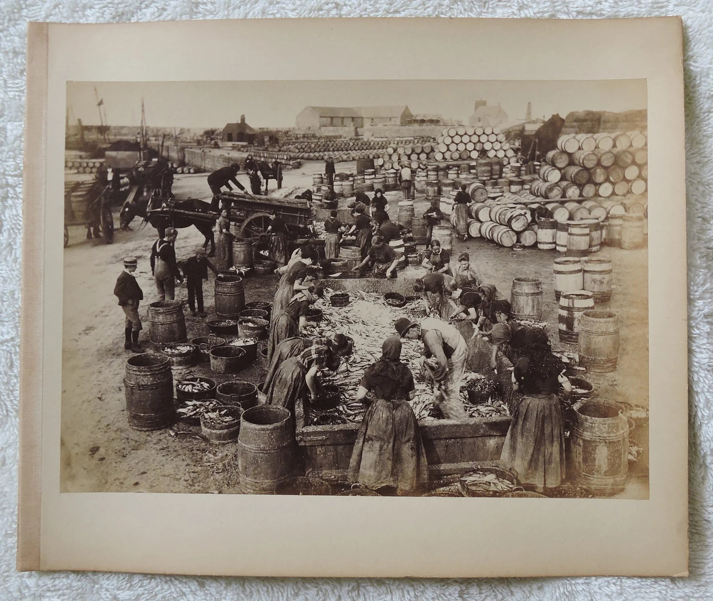 SCOTLAND HARBOR MARKET PLACE 6x8 VINT PHOTO GREAT FOR FRAMING