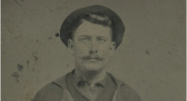MAN W/ SHORT COAT, MATCHING VEST + HAT, TINTYPE 1/6 PLATE