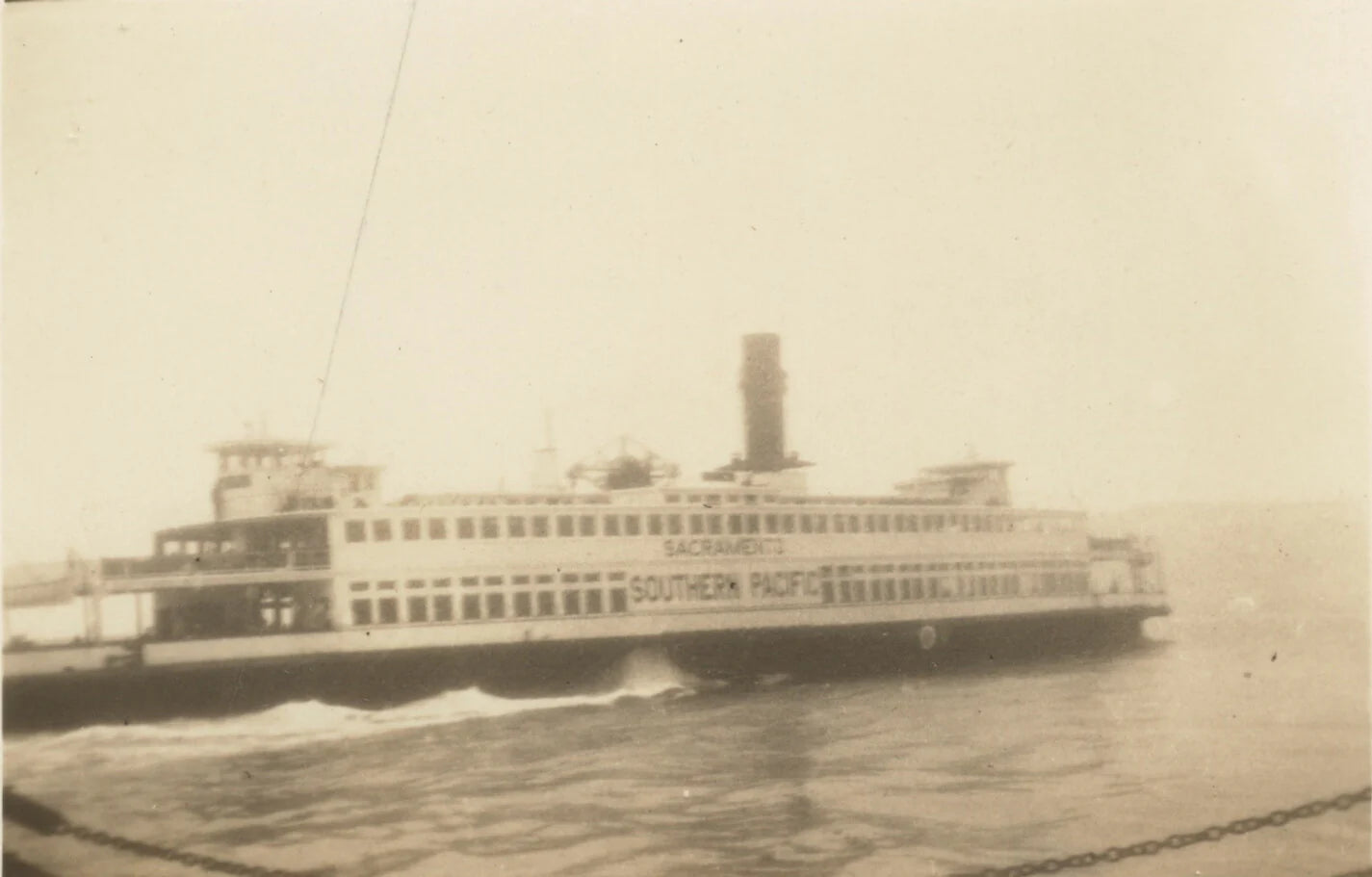 SACRAMENTO SOUTHERN PACIFIC FERRY BOAT SAN FRANCISCO BAY PHOTO