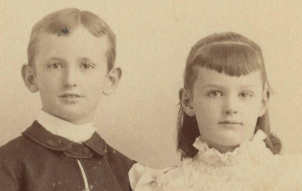 BROTHER + SISTER FROM SAN FRANCISCO, CA, 1892 PHOTO
