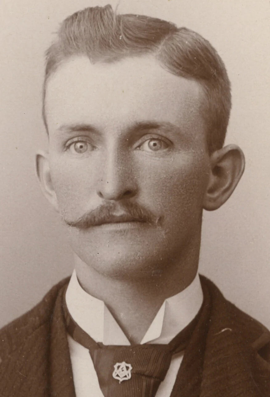 FROM JOHNSTOWN, PA, PHOTO MAN W/ NICE SUIT, MUSTACHE + TIE PIN