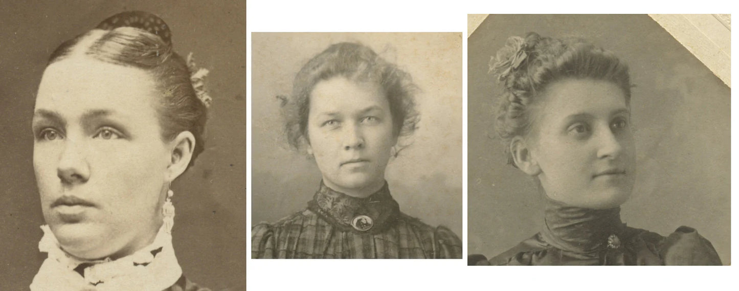 LADIES, SET OF 3 PHOTOS