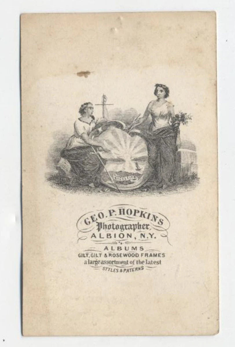Vintage CDV Photo of Man with Large Sideburns//Antique Portrait
