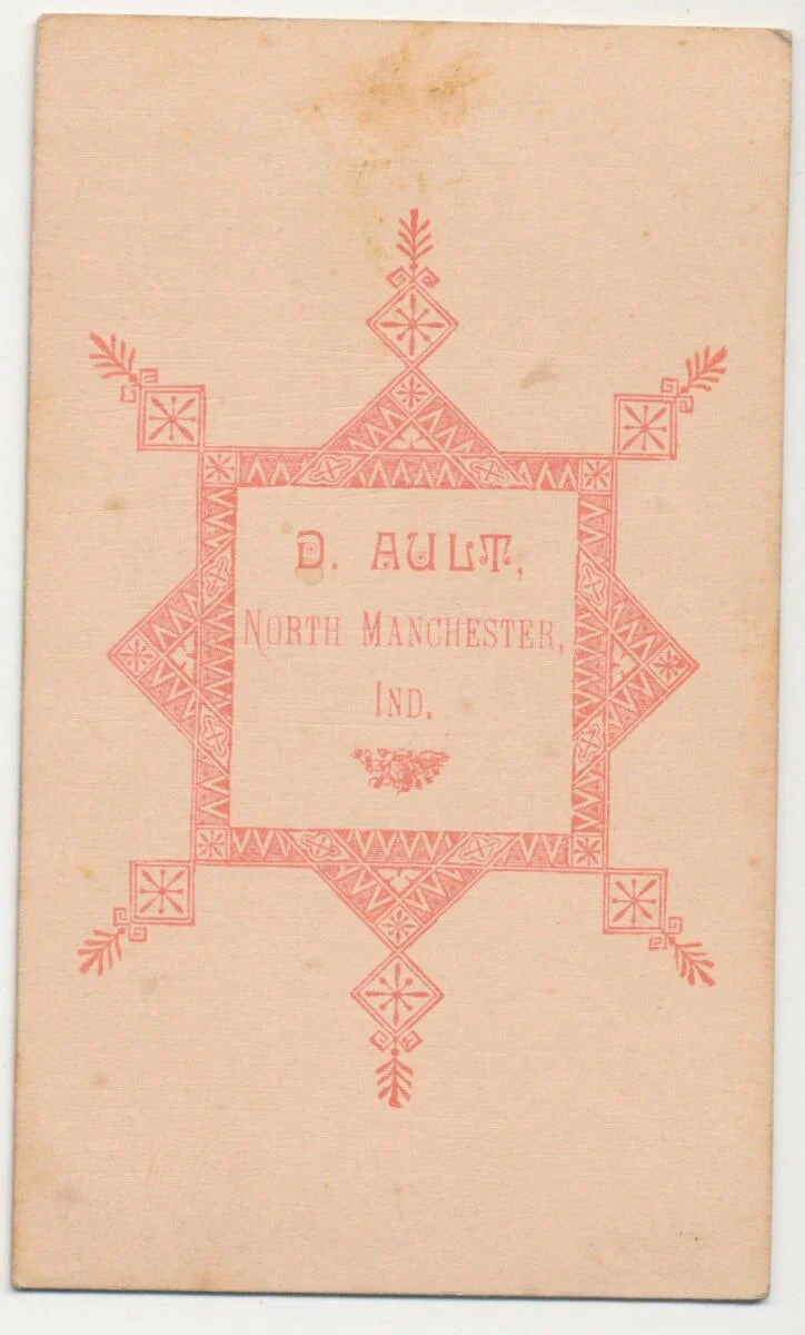1800s CDV Photo: Little Girl, North Manchester Indiana
