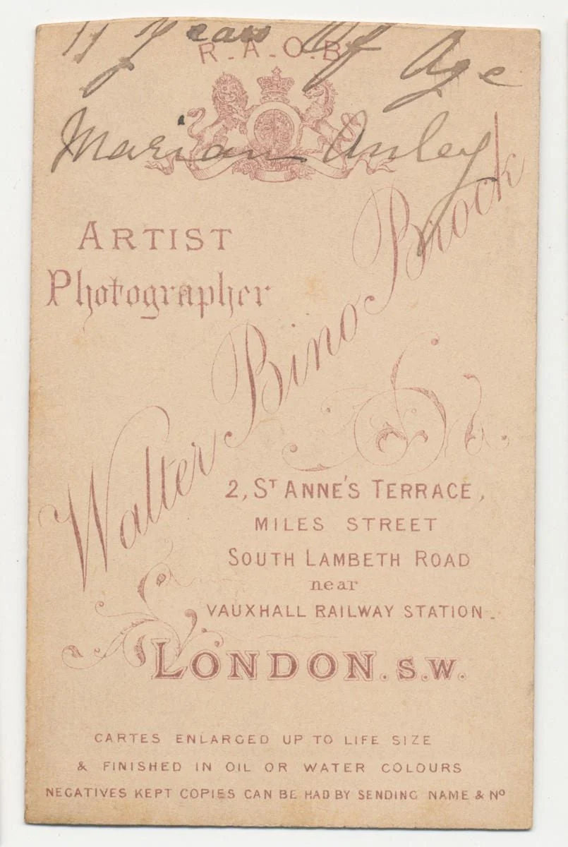 CDV Photo From The 1800s//Young Girl in Fluffy Dress//London Portrait