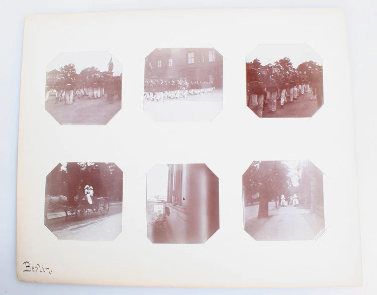SET OF SIX SCENES OF EARLY 19TH CENTURY BERLIN W/ MILITARY PARADE CARRIAGES