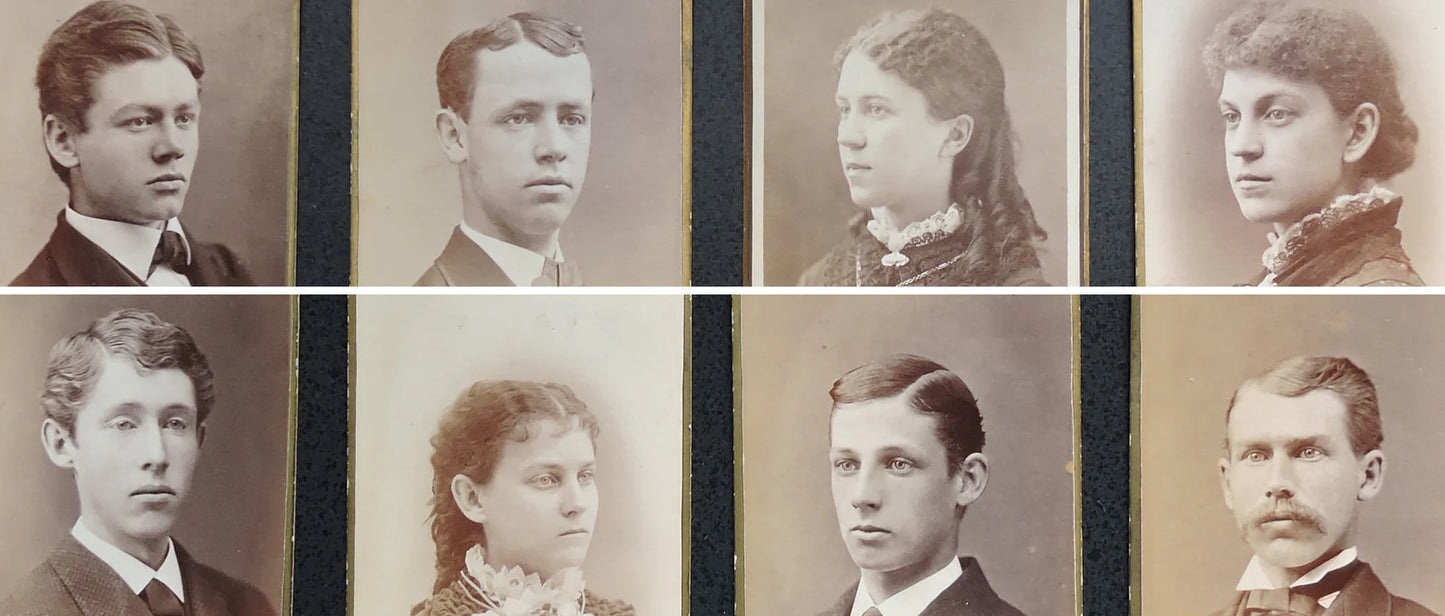 PPL FROM MANCHESTER, NH, SET OF 8 PHOTOS, NAMES ON BACK