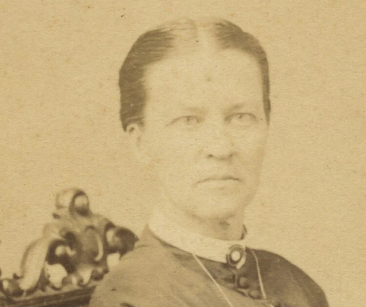 FROM HARTFORD, CONN, PHOTO BY WEBSTER OF LADY W/ PRETTY DRESS