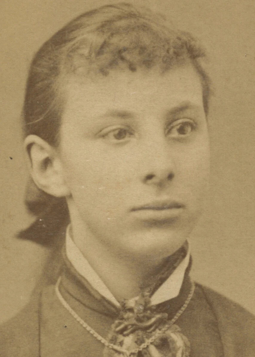 LOWELL, MASS, PHOTO BY HALL, YOUNG LADY W/ PRETTY DRESS