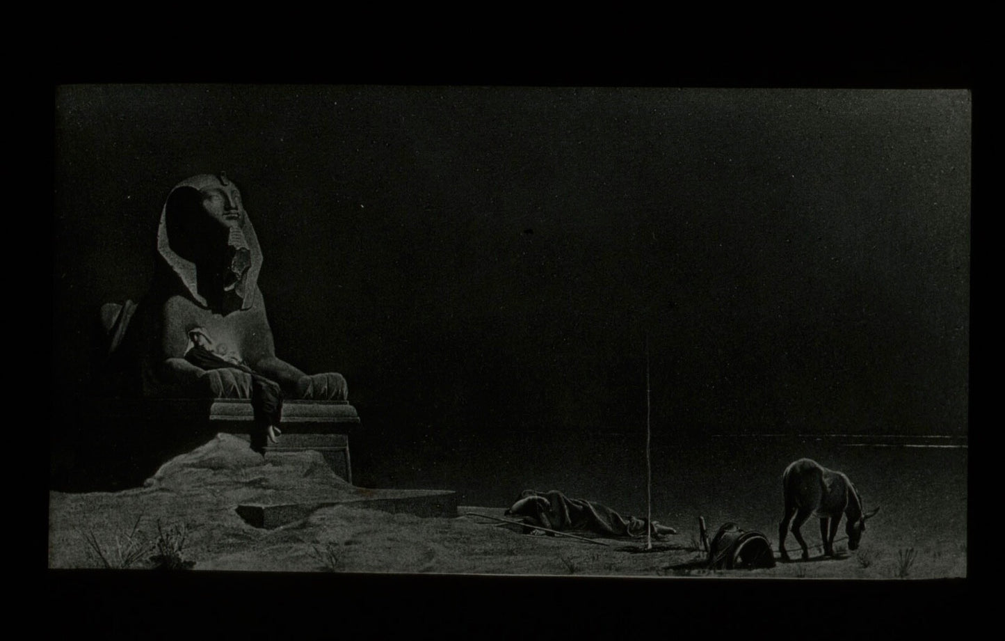 Vintage Lantern Slide: Luc-Olivier Merson Rest on the Flight into Egypt --