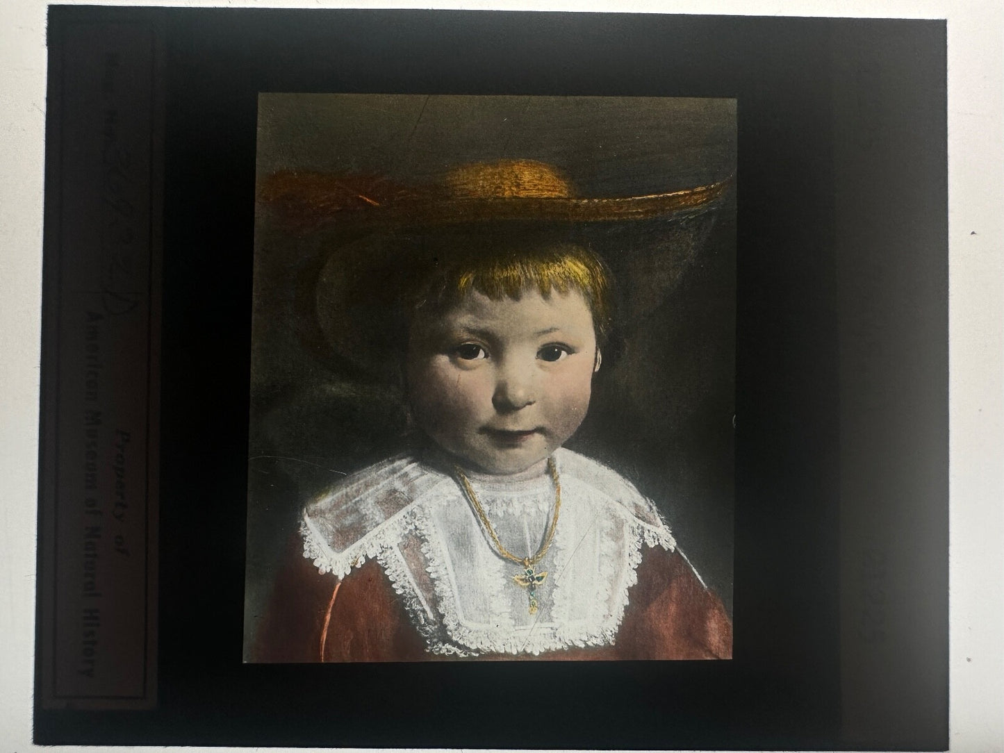 Vintage Lantern Slide The Dutch Boy by Aelbert Cuyp -- 3.25 x 4 in Dutch boy