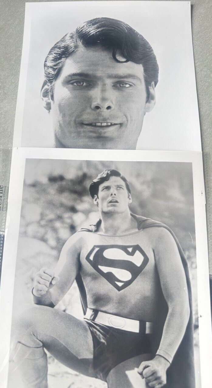 Vintage 8x10 Press Release Official Photo: Christopher Reeves as Superman (Set