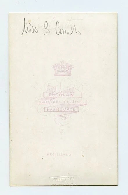 The Baroness Burdett Coutts Carte De Visite CDV By Skeolan Harrogate