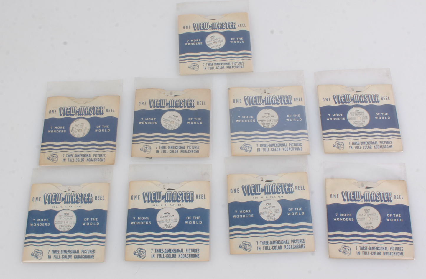 Set of 9 View Master Reels, Jerusalem, Palestine, Israel, Holy Lands, Bethlehem