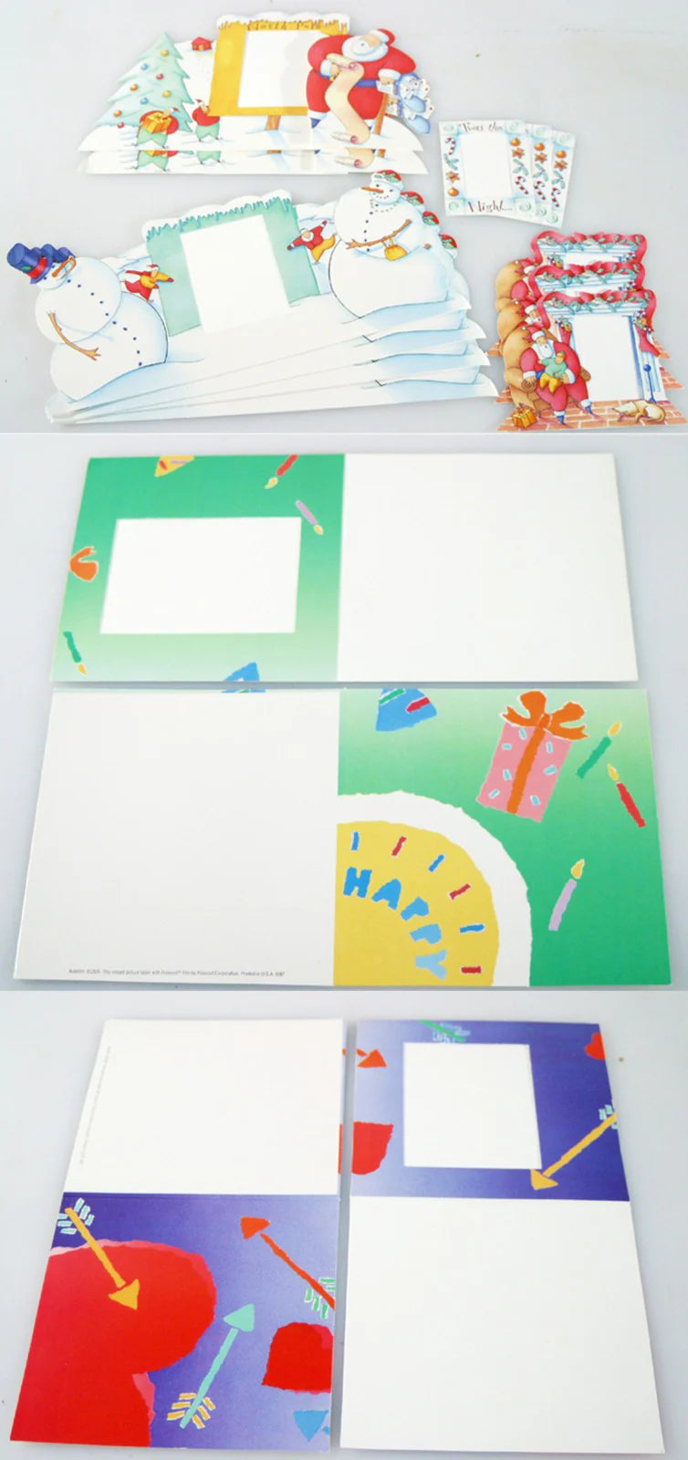 PHOTO HOLIDAY GREETING CARDs, xmas/valentines day/ birthday. MIXED LOT