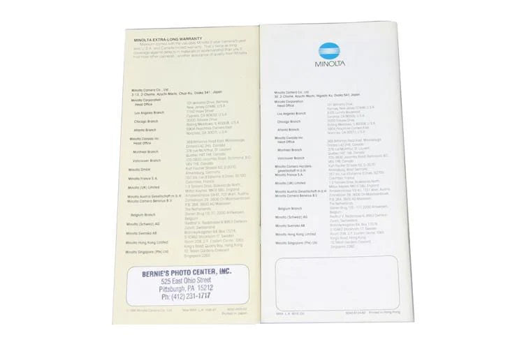 Minolta Maxxum Autofocus System & Accessories - Set of 2