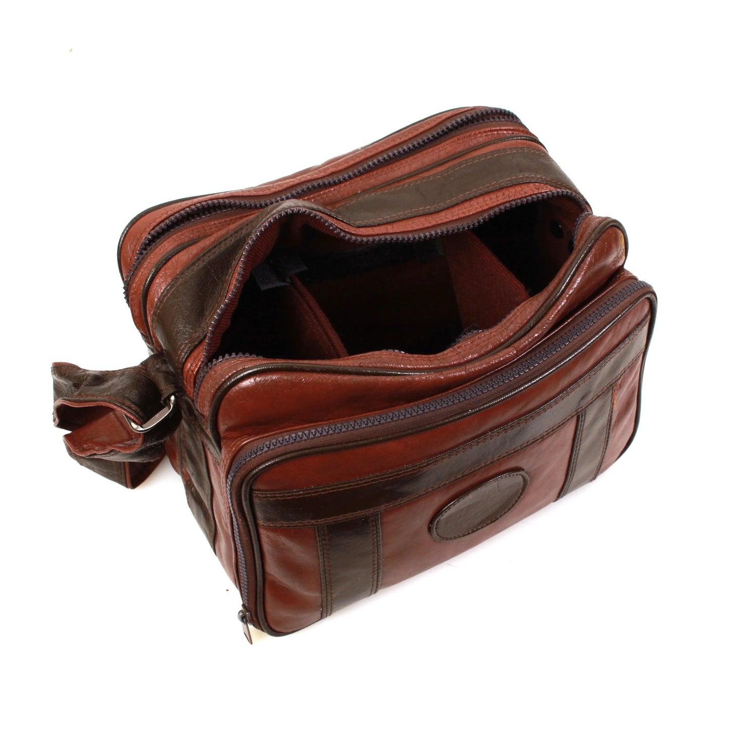 Vintage Brown Leather Padded Camera Case