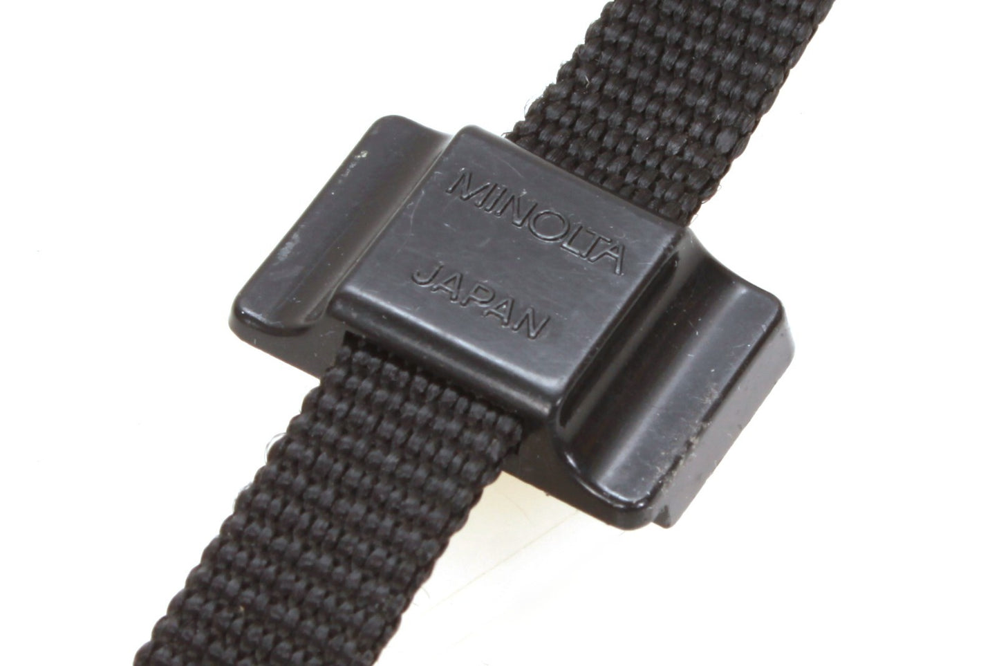 Minolta Black Vintage Camera Strap w/ Battery Holder & Hotshoe Cover