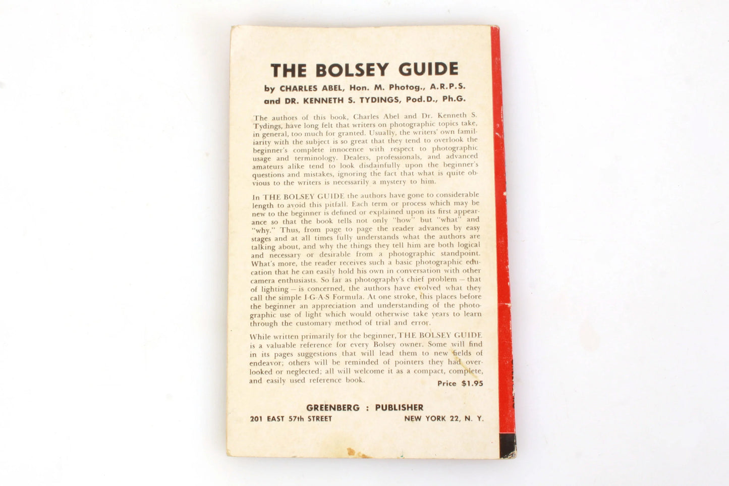 The Bolsey Guide - The Modern Camera Guide Series - Sixth Printing June 1952