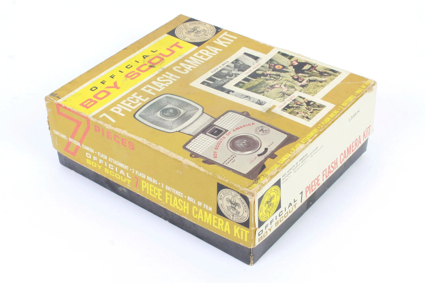 Vintage 1960s BSA Official Boy Scout Flash Camera in Box w/ Film & Bulbs