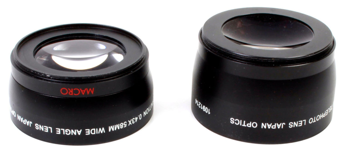 58mm Wide Angle (Macro) & Telephoto Lens Set of 2