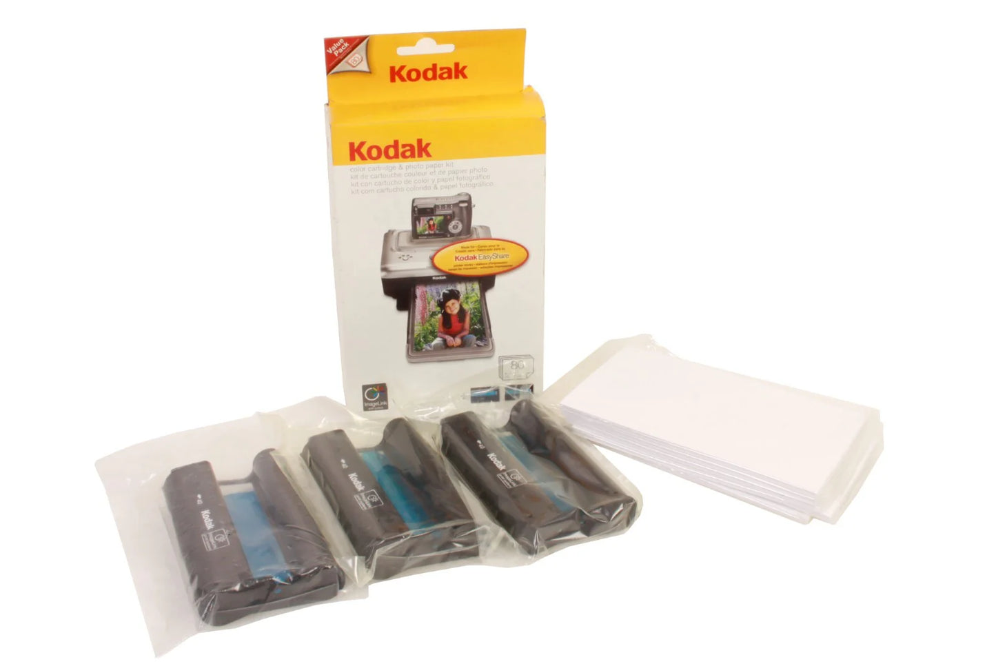 Kodak PH-80 Color Cartridge & Photo Paper Kit