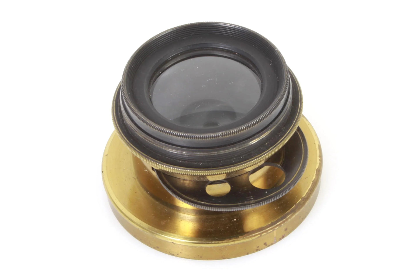 Brass Barrel Lens with Rotating Aperture