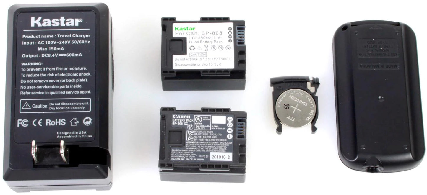 Canon Vixia HFM32 Charger, Remote & 2 Batteries