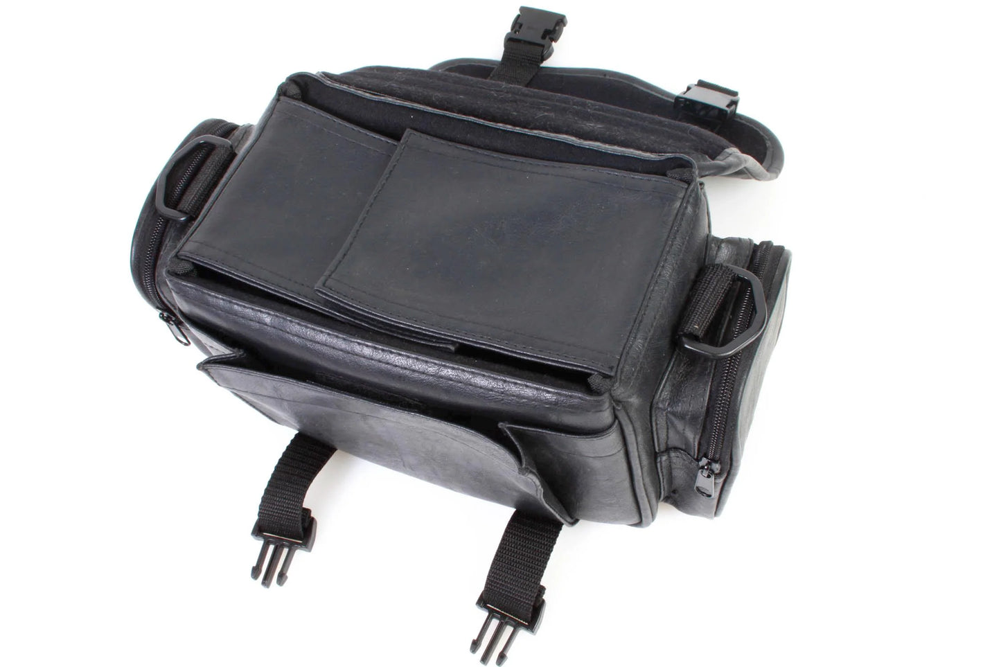 Camera Bag 1970s Black Leather